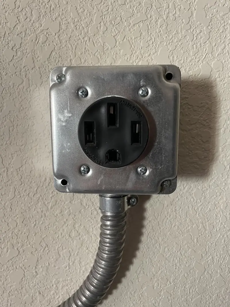 NEMA 14-50 outlet installed for Smart Home Electrical in Junction City